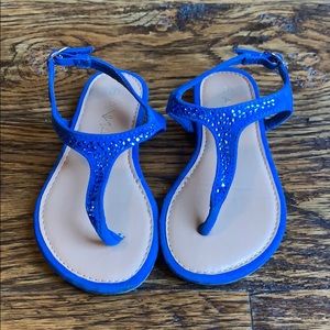 Royal Blue Sparkly Toddler Sandals